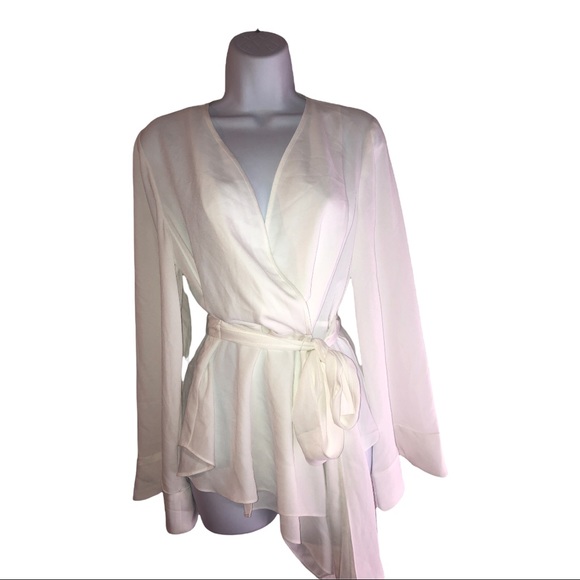 BCBGMAXAZRIA LONG SLEEVE KIMONO TOP - Picture 6 of 16